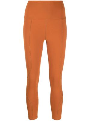 Live The Process Geometric 7/8 high-waist leggings - Orange