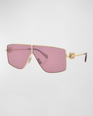 Logo Metal Shield Sunglasses