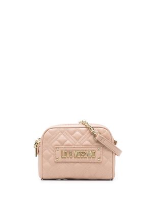 Love Moschino diamond quilted crossbody bag - Neutrals