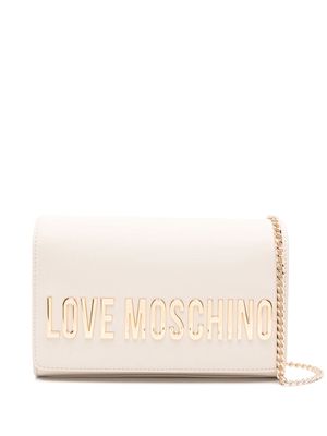 Love Moschino logo lettering cross body bag - Neutrals