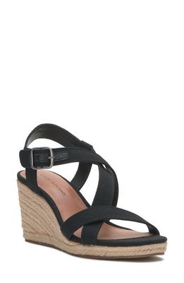 Lucky Brand Mytila Espadrille Wedge Sandal in Black