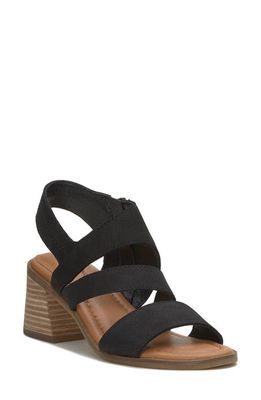 Lucky Brand Rhodette Block Heel Sandal in Black Acanbk