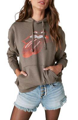 Lucky Brand Rolling Stones Hoodie in Plum Kitten