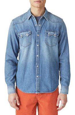 Lucky Brand Sawtooth Denim Snap-Up Western Shirt in Haywood