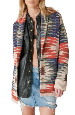 Lucky Brand Southwestern Cardigan in Neutral Multi Combo