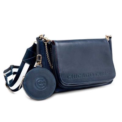 LUSSO Chicago Cubs Rianna Multi Pouchette Bag in Navy