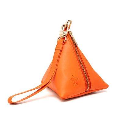 LUSSO Houston Astros Rhea Dumpling Wristlet in Orange