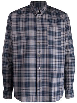 Maison Kitsuné check-pattern cotton shirt - Blue