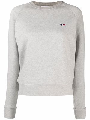 Maison Kitsuné embroidered-logo jumper - Grey