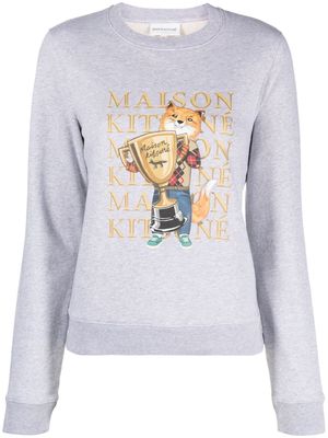 Maison Kitsuné Fox Champion cotton sweatshirt - Grey