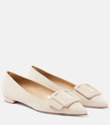 Manolo Blahnik Maysale suede flats