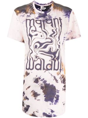 MARANT ÉTOILE abstract logo-print T-shirt - Brown