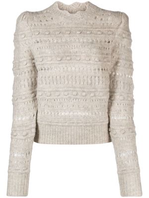 MARANT ÉTOILE Adleri open-knit jumper - Neutrals