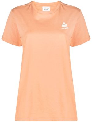 MARANT ÉTOILE embroidered-logo organic cotton T-shirt - Neutrals