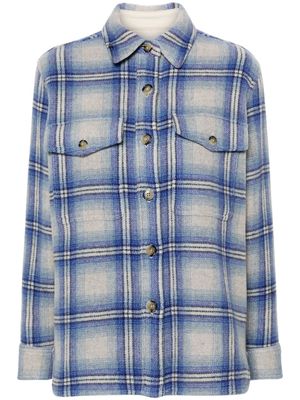 MARANT ÉTOILE Faxona checked shirt jacket - Blue