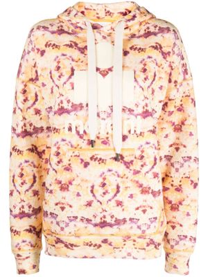 MARANT ÉTOILE graphic-print drawstring hoodie - Yellow