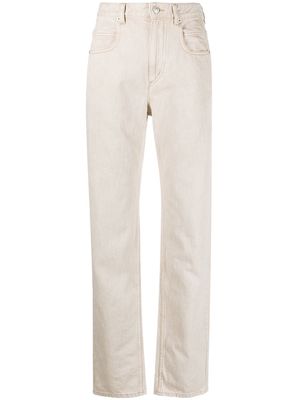 MARANT ÉTOILE high-waist straight-leg jeans - Neutrals