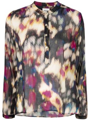 MARANT ÉTOILE Maria abstract-print blouse - Neutrals