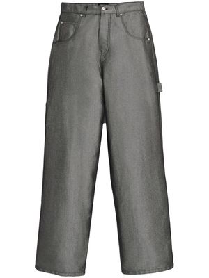 Marc Jacobs reflective oversized jeans - Silver
