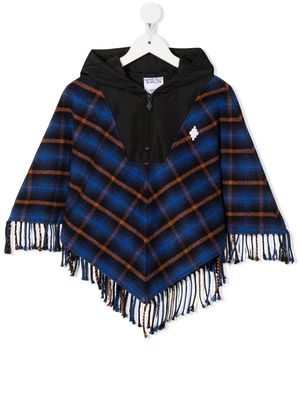Marcelo Burlon County of Milan check-print draped-design jacket - Blue