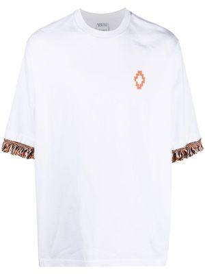 Marcelo Burlon County of Milan fringed-trim T-shirt - White