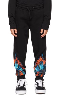Marcelo Burlon County of Milan Kids Black Wings Lounge Pants