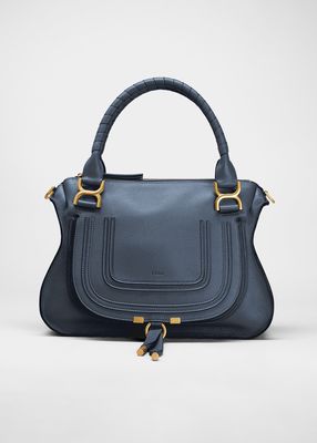 Marcie Medium Zip Suede Satchel Bag