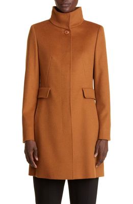 Max Mara 3Agnese Virgin Wool Coat in Caramel