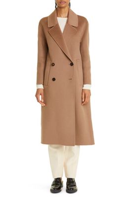 Max Mara Mattia Double Breasted Wool & Cashmere Coat in Camel