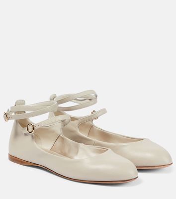 Max Mara Norma leather ballet flats