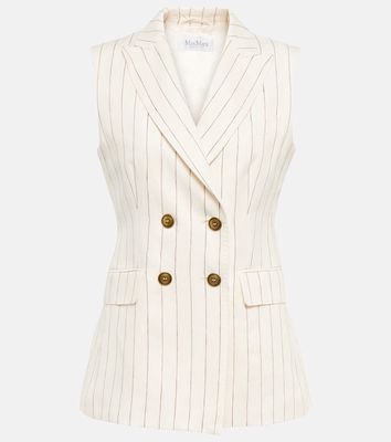Max Mara Quebec striped linen vest