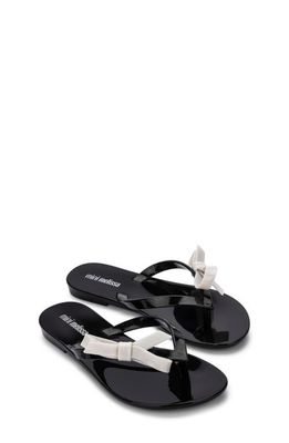 Melissa Kids' Mini Harmonic Flip Flop in Black Glit