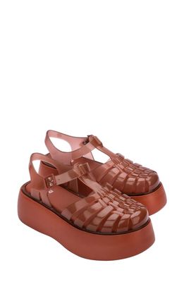 Melissa Possession Plato Jelly Platform Sandal in Brown