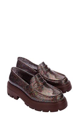 Melissa Royal Platform Penny Loafer in Clear Beige