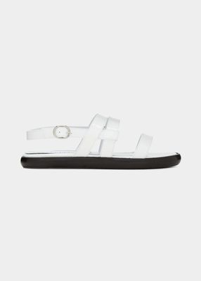 Memaar Patent Slingback Sandals