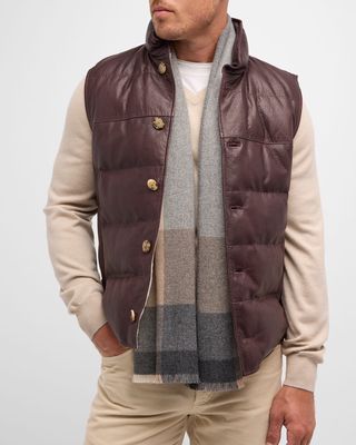 Men's Cashmere Color Block Scarf