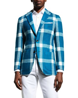 Men's Exploded Windowpane Sport Coat