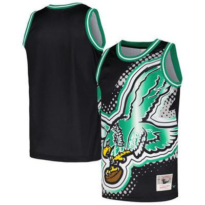Men's Mitchell & Ness Black Philadelphia Eagles Big Face 7.0 Fashion Tank Top