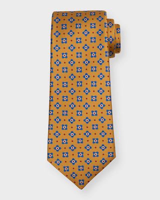 Men's Small Flower Silk Tie