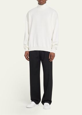 Men's Solid Merino Wool Turtleneck