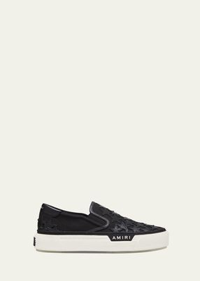 Men's Stars Court Canvas Slip-On Sneakers