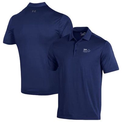 Men's Under Armour Navy 3M Open T2 Green Polo