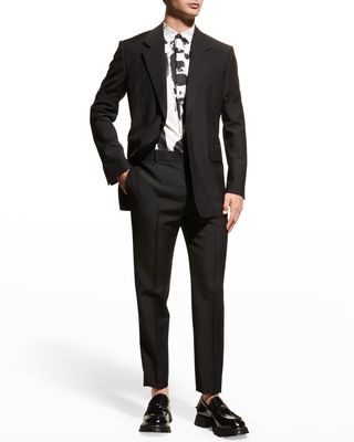 Men's Wool-Mohair Suit Pants