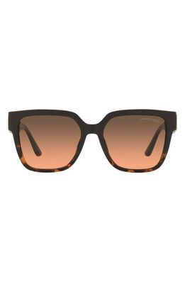 Michael Kors 54mm Gradient Square Sunglasses in Black Dark Tort/Grey