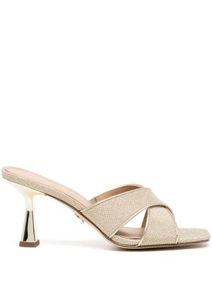 Michael Kors Clara 80mm open-toe mules - Gold