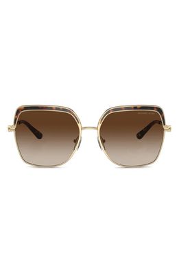 Michael Kors Greenpoint 57mm Gradient Polarized Square Sunglasses in Brown Grad
