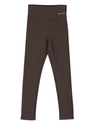 Michael Kors Kids logo-print leggings - Brown