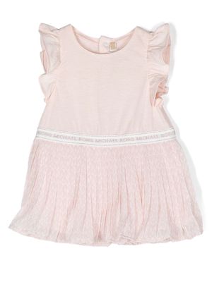 Michael Kors Kids ruffle-trim sleeveless pleated dress - Pink