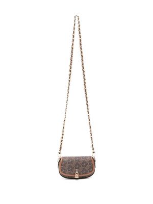 Michael Kors Mila monogram-print crossbody bag - Brown