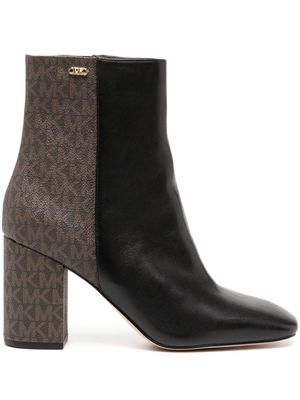 Michael Kors Perla 85mm monogram-pattern boots - Black